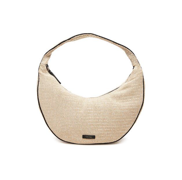 Bag Calvin Klein Calvin Klein Pinched Raffia Large Shoulder Ba LV04F3060G Beige