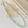 Vintage Style French Blue Turquoise Pearl Beaded Necklace – Exquisite & Versatile Collarbone Accent