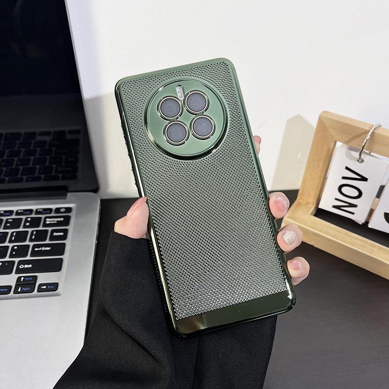 Breathable electroplating heat dissipation is suitable for Huawei mate50 mobile phone case, new 40pro protective case P50 lens film anti-drop.