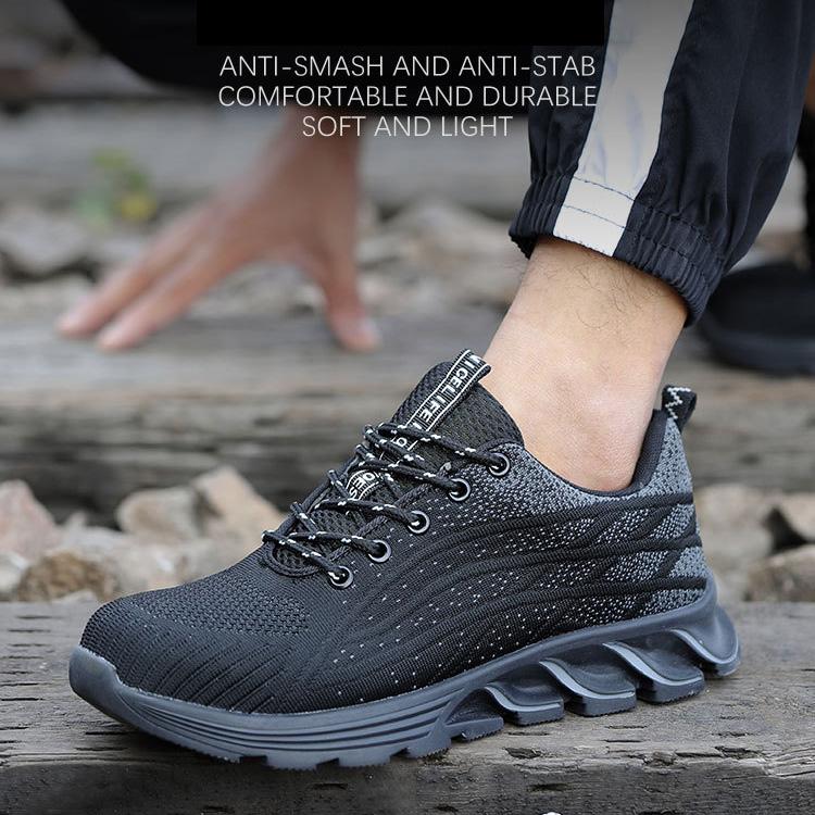 Schuhe schützende, atmungsaktive, leichte, bruchsichere und durchdringende Stahl-Baotou-Arbeitsschuhe für Herren, Sicherheitsschuhe