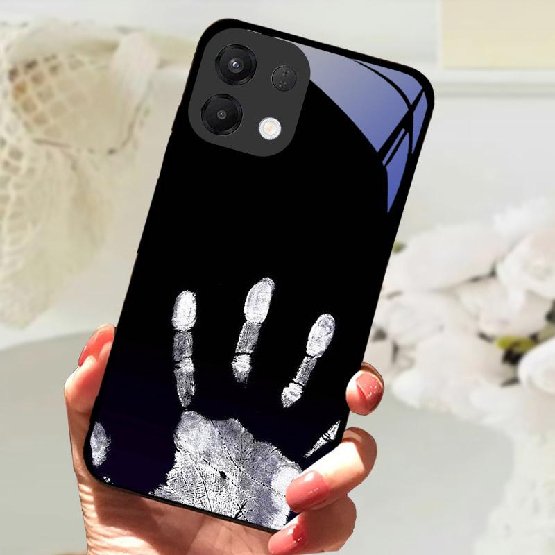 For OPPO K13 5G Case Cool Lion Wolf Tempered Glass Back Cover For OPPO K13 OPPOK13 Phone Case Protective Shell K 13 Fundas Capa