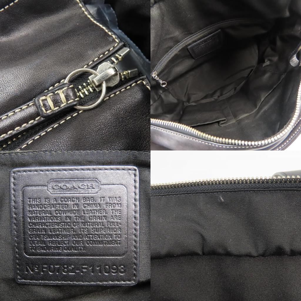 Used COACH Tote Bag F11098 Leather Black