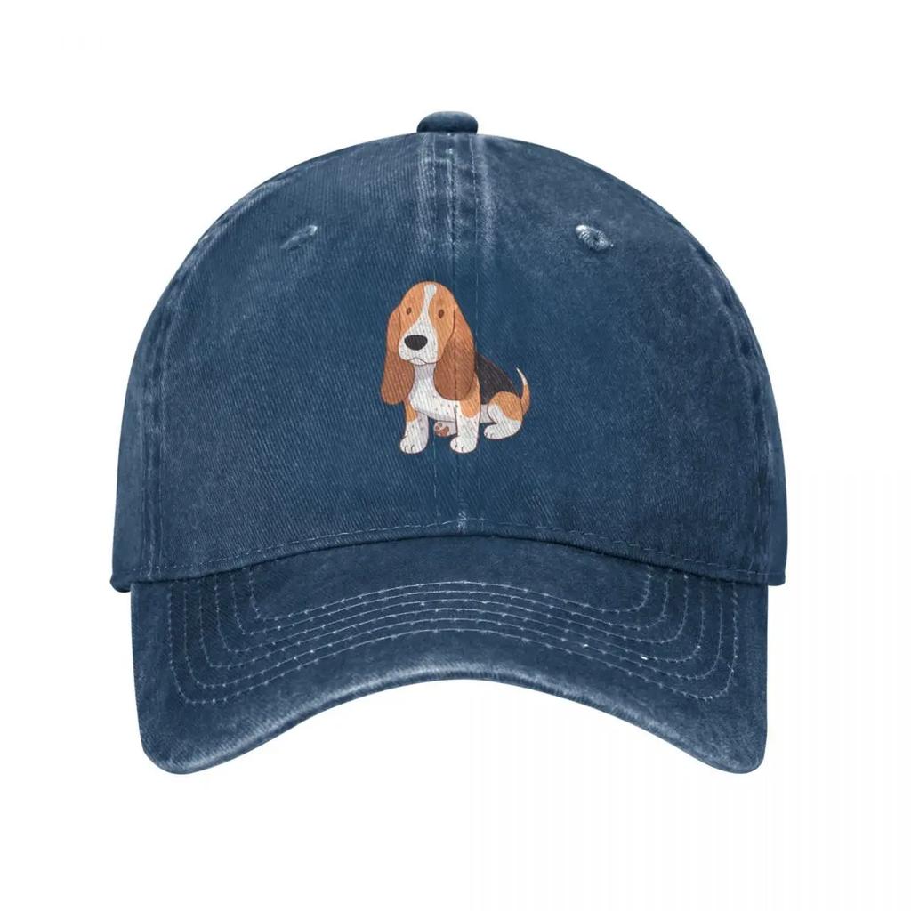 Basset hound cute dog Baseball Cap Anime Sun Hat For Children Brand Unisex cap golf hat genuine Unisexs Baseball Womens