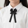 Black Memorial Black Bow Brooch Fabric Bowknot Bowtie Necktie New Shirt Collar Pins  Women