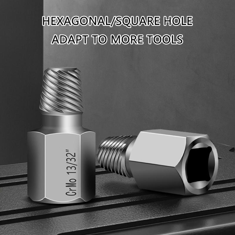 9/26Pcs Damaged Screw Extractors Set Stripped Screw Extractors Set for Broken Bolt Screw Extractors Removers Tool Extens