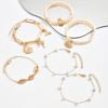 Bohemian bracelet new vacation wind rice bead alloy conch shell pendant bracelet set
