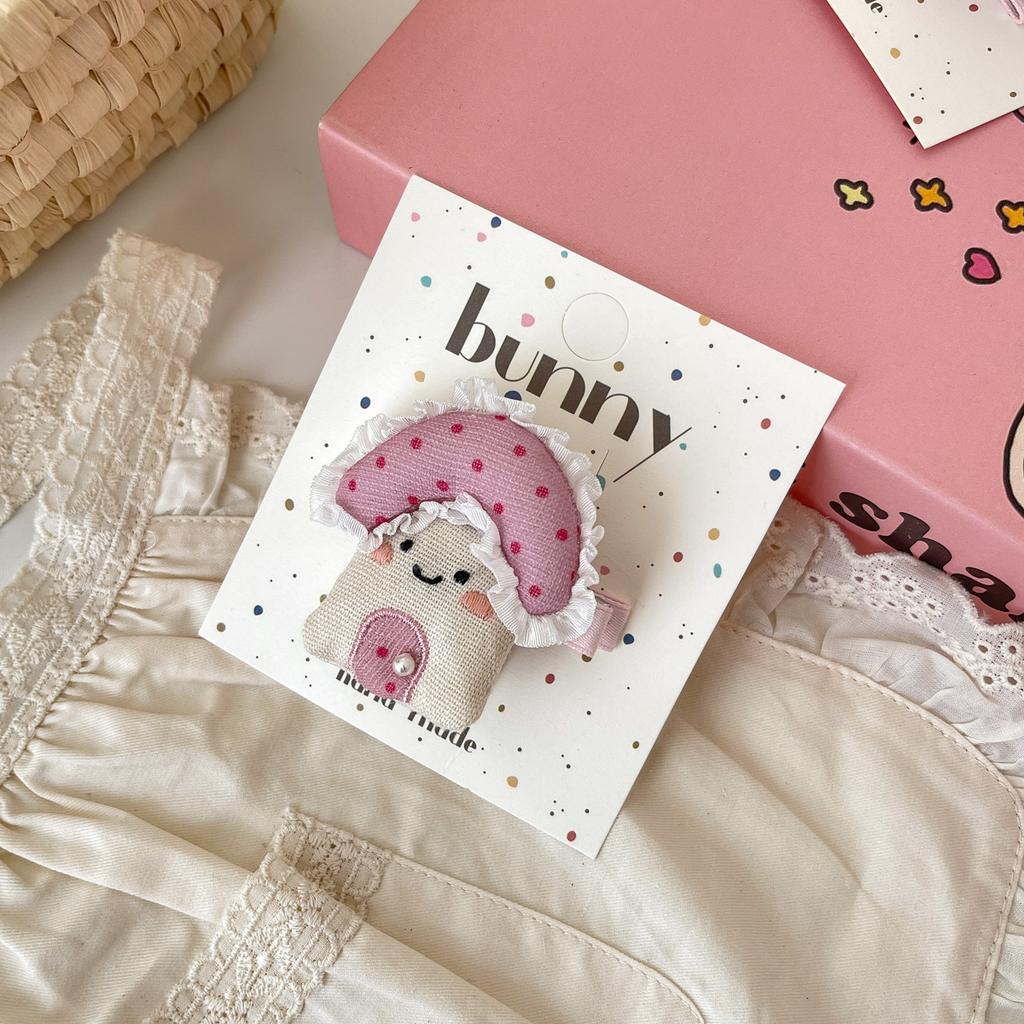 Cartoon Cute Rabbit Hair Clips Fabric Lace Children's BB Clips Hairpins for Baby Girls Kids Hair Accessories Headwear Hairgrips