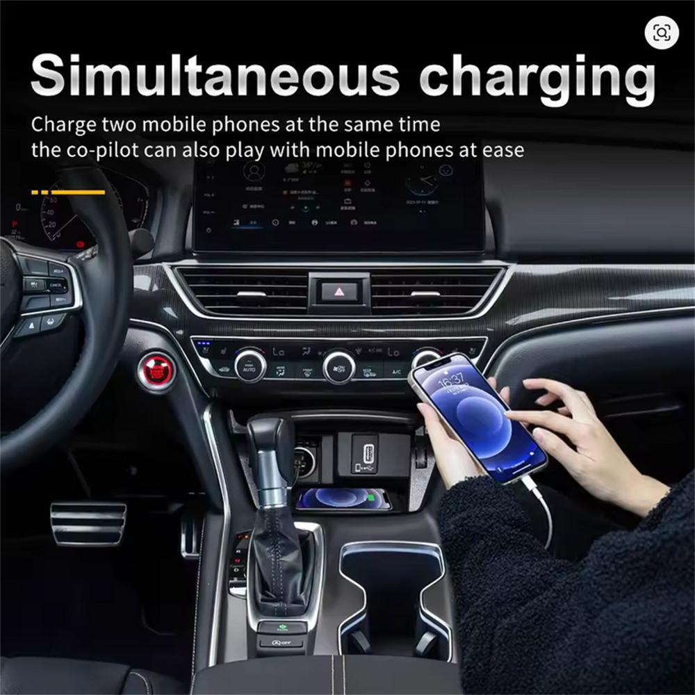 For Honda Accord 2018-2022 Car Wireless Charger Pad Phone Fast Charging Mat PVC