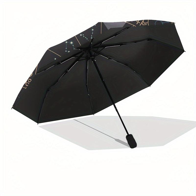 "Zodiac Wheel Astrology Chart Tapestry"Umbrella, Portable 3-Fold Compact Umbrella for Men & Women ES31