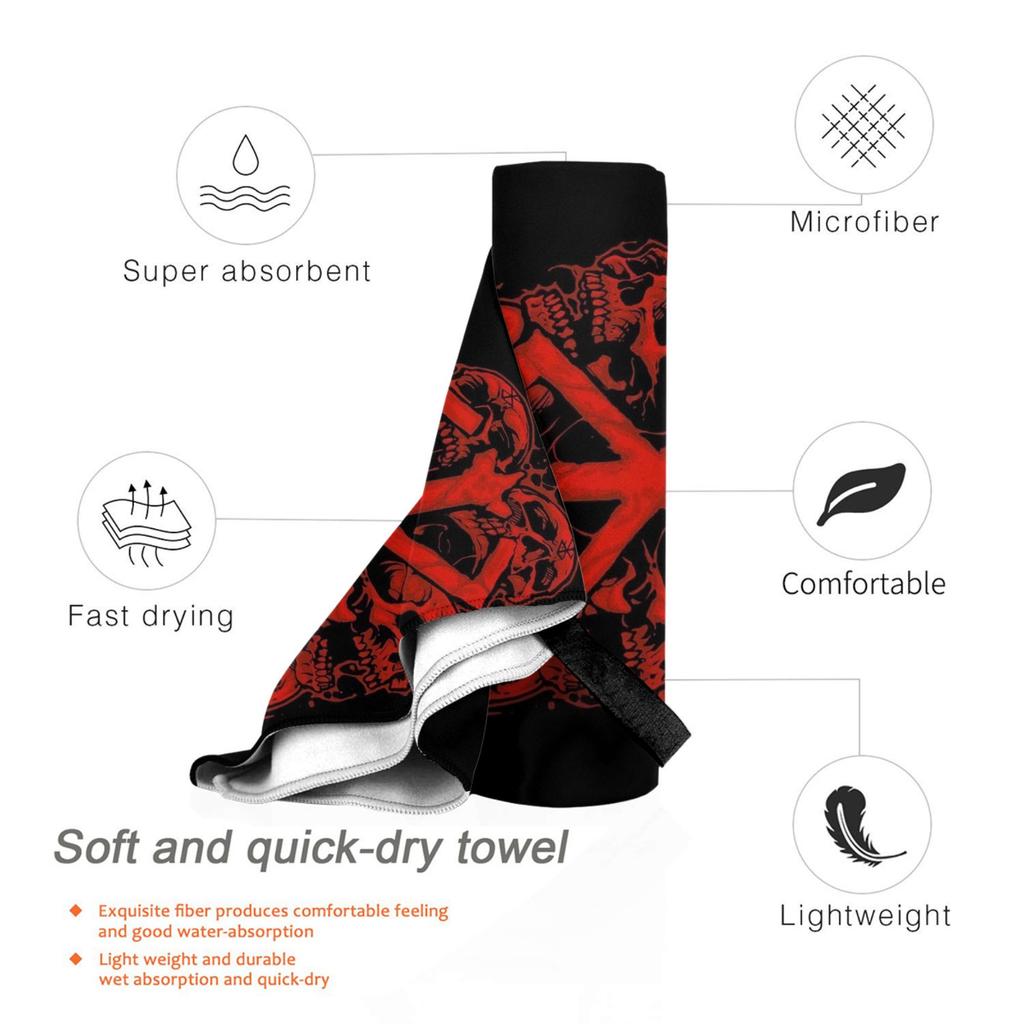 Berserk Sacrifice Mark Demon Sword And Magic Beach Towel Soft Microfiber Quick Dry Absorbent Quick Towels For Swimming