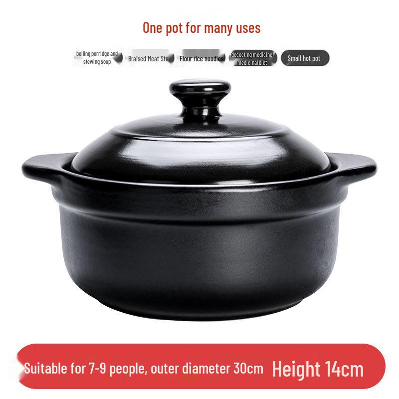 Dual-Use Ceramic Induction Cooker & Stew Pot for Open Flame – Ideal for Soups, Braised Dishes, and Hot Pot