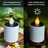 6PCS Solar Tea Light LED Candles Outdoor Waterproof Flameless Solar Tea Lights Rechargeable Candles for Party Garden Home Deco