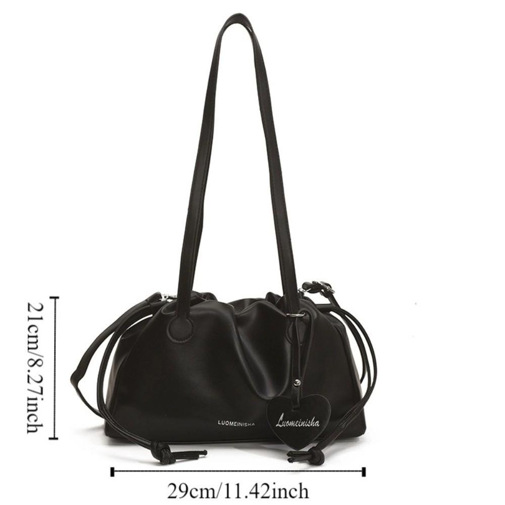 Love Pendant Large PU Handbag Shoulder Pouch Messenger Bag Versatile PU Underarm Bag  Women