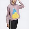 Adidas Neo Sesame Street Collaborative Series Cartoon Print Loose Hoodie Long Sleeve Sweatshirt Women Tops Pink HD7273