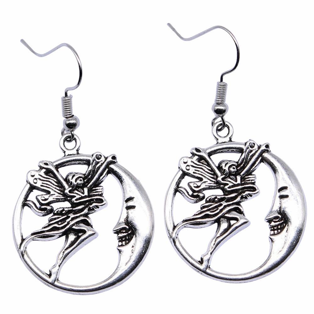 Angel Charm Dangle Earrings Retro Jewelry Design Wing Pendants Women Jewelry