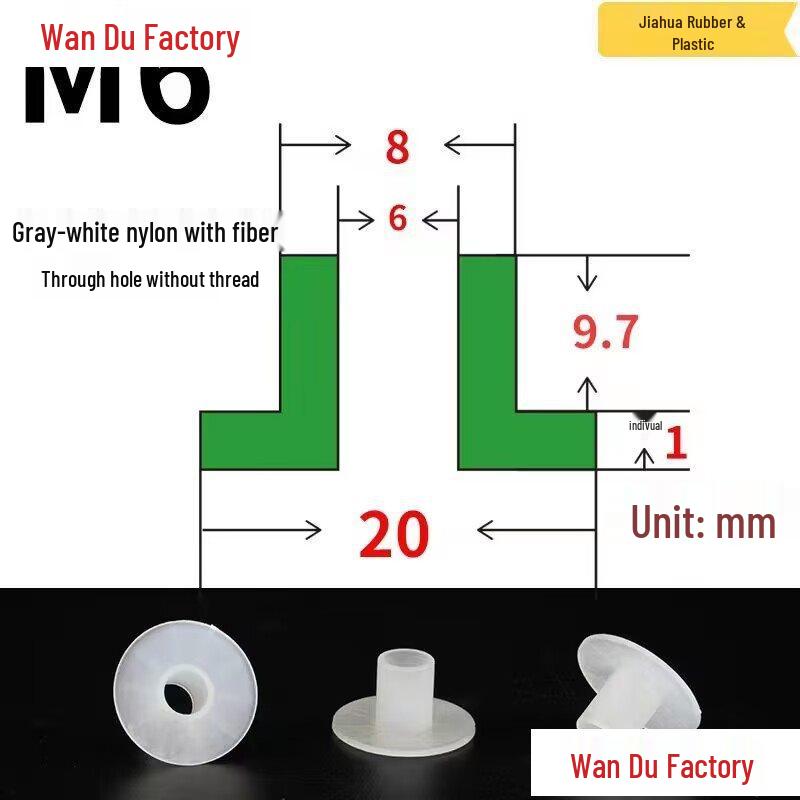 T-Shaped Nylon Insulating Bushing Spacer for M3-M35 Threads