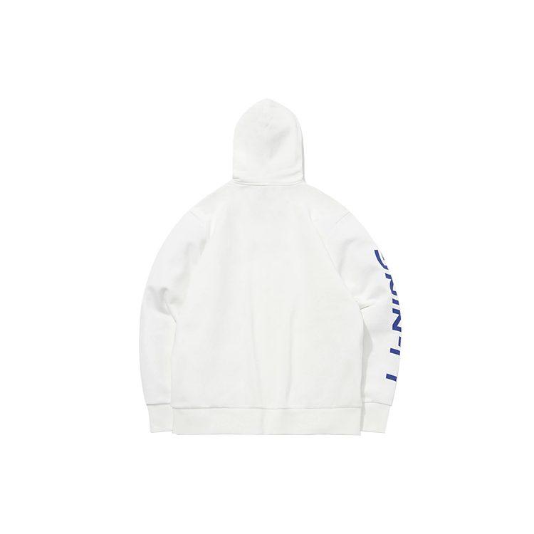 Li Ning Sports Fashion Collection Sweatshirts Unisex White Hooded Moderate Cardigan AWDPD23-18