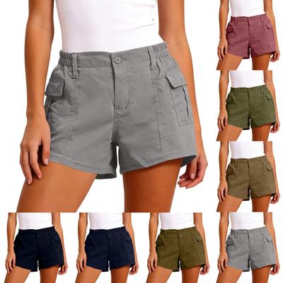 Damskie Kolorowe Jeansowe Szorty Stretch Slim Fit z Przetarciami