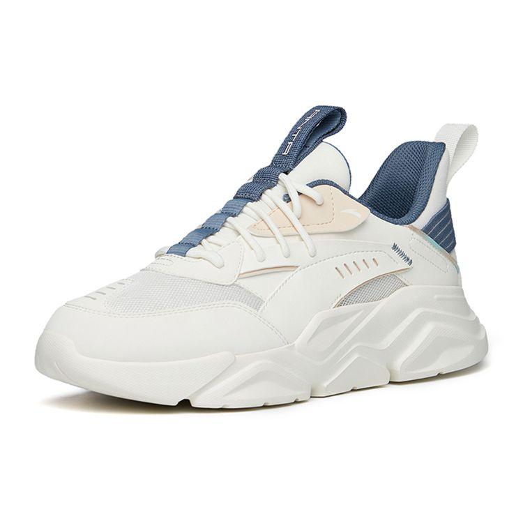 Anta Lifestyle Series Fabric Synthetic Leather Shock Absorbing Non-Slip Wear-Resistant Low-Top Sports Casual Shoes Men Sneakers 912228820-11