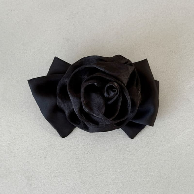 FANTASTIC PLANET Chiffon Rose Haarspange (SCHWARZ)