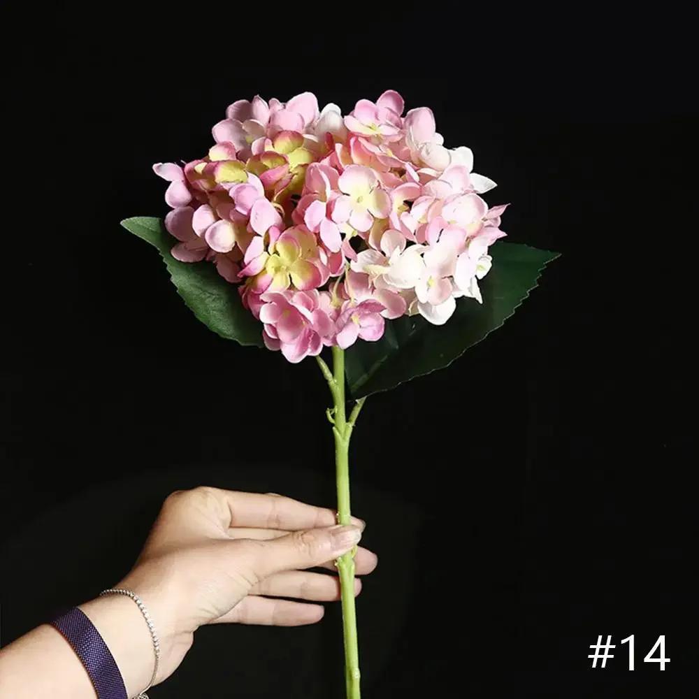 

46см Стиль Инс Искусственный Цветок Имитация Шелка Букет Гортензия Нежный DIY Свадебный Настенный Декор Украшение Комнаты Дома Цветок