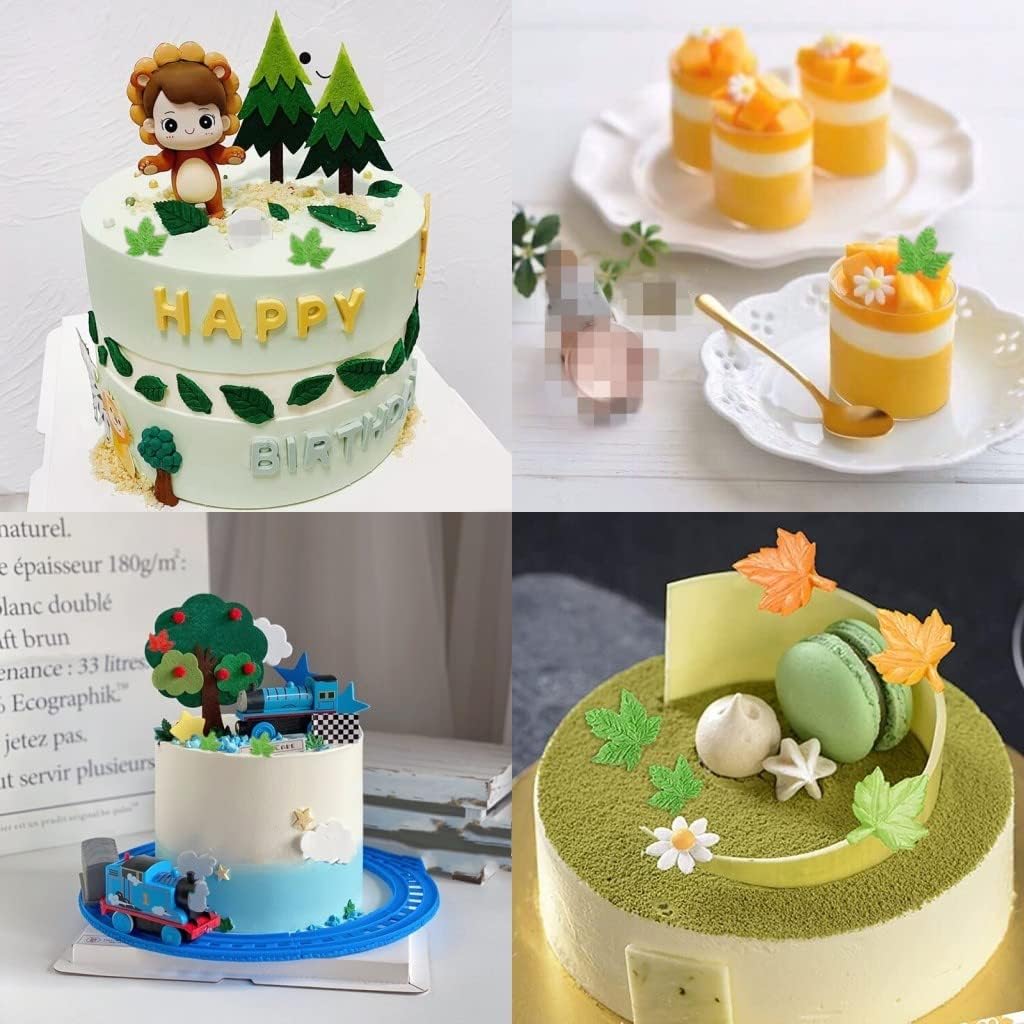 Leaf Mold Silicone Leaves Fondant Molds,Tree Leaves Mold for Cake Decoration,Maple Leaf Candy Molds,Cupcake Topper,Polymer