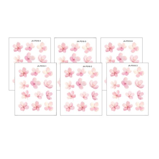 6Pcs Wall Decals Flower Print Wall Stickers Self-Adhesive Removable Waterproof Scratch Resistant Wall A