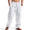 Nouveau Saison Printemps et Été Hommes Respirant Coton et Lin Ample Décontracté Sport Pantalons Hommes