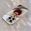 Gem Lucky Red Fruit Electroplated Silver Phone Case For iPhone 18 17Air 17 16 15 14 13 12 11 Pro Max Plus 16E XR 7 8 Glass Cover