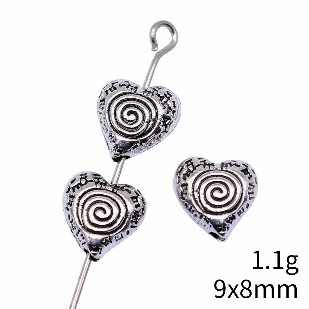 Heart Loose Beads For Valentine Bracelet Necklace DIY Vintage Jewelry Making Supplies For Charm