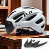 PJT Nowy LEDowy Kask Rowerowy Z Wizjerem Przeciwsłonecznym Ładowalny LED Męski Kask Rowerowy Osłona Przeciwsłoneczna Kaski Rowerowe Drogowe MTB