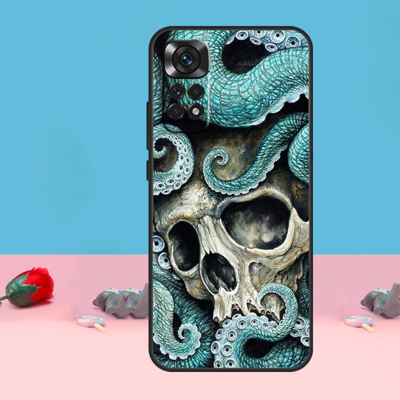Horror Skull Gothic Cover For Xiaomi Redmi Note 14 13 12 10 11 Pro 11S 12S Case For Redmi 15 15C 10C 12C 13C 14C