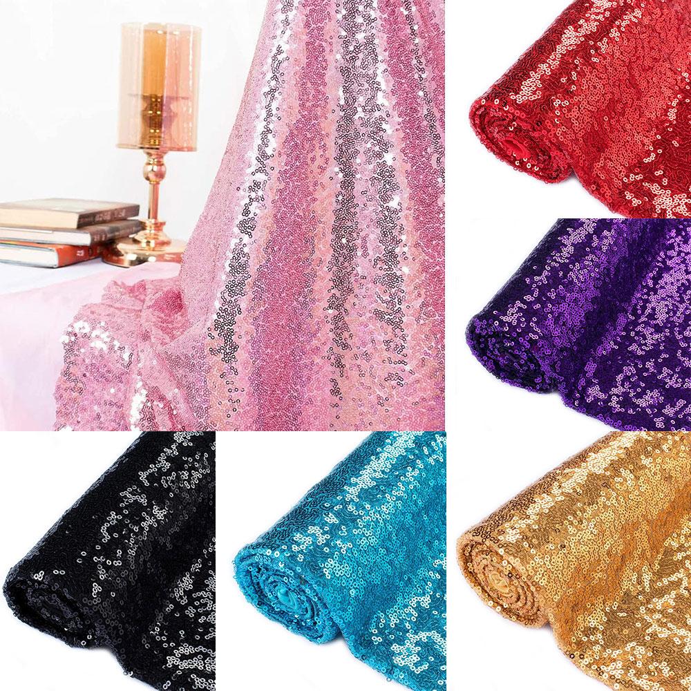 Sequin Fabric 3mm 1 Meter Sparkly Little Mermaid Fabric Outdoor Glitter Sequence Material for Dress Clothing Wedding Home Decor