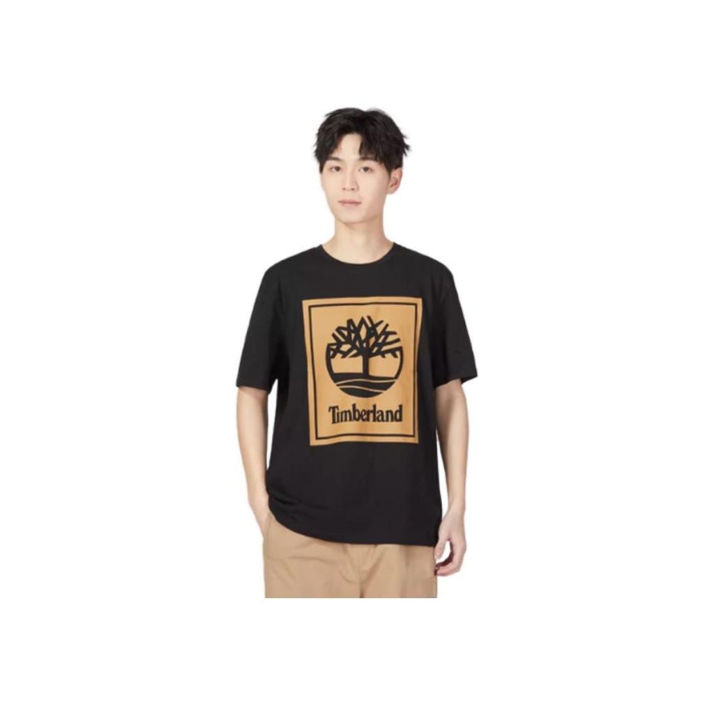 Timberland Letter Logo Print Outdoor Sports Casual Crew Neck Short Sleeve T-Shirt Men T-Shirts Black A6Q81-P56