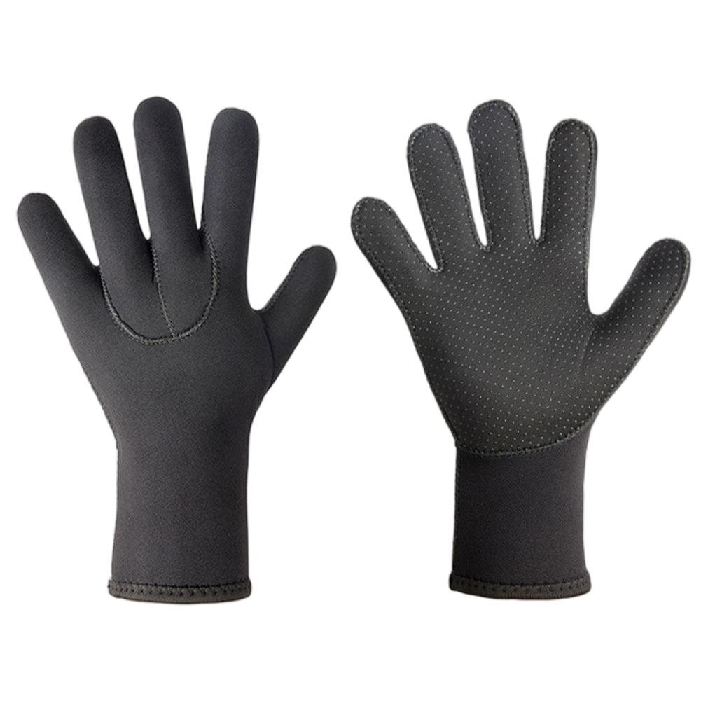 3mm Neoprene Gloves Thermal Wetsuit Gloves Protective Scuba Diving Gloves Anti Slip Five Finger Dive Gloves for Water Sports M чёрный