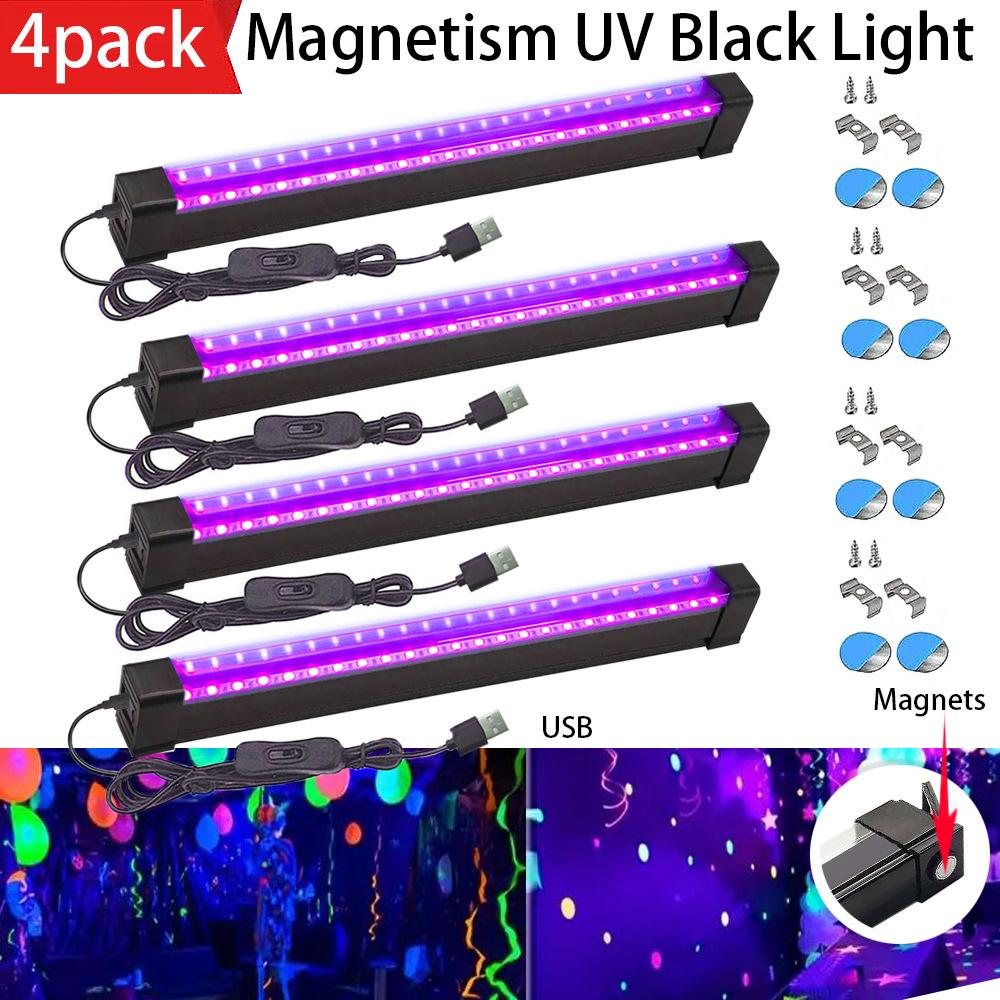 LED UV USB Blacklight 395NM Portable Violet Fluorescent Lamp for Bar KTV Stage 32CM LED Purple Light Tube
