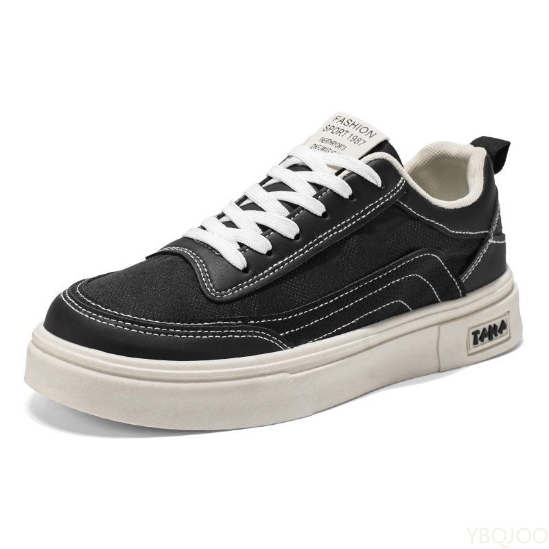 Fashion Summer Men's New Breathable Canvas Shoes Men's Trendy Versatile Thick Bottom Simple Comfortable Sports Leisure Board Shoes