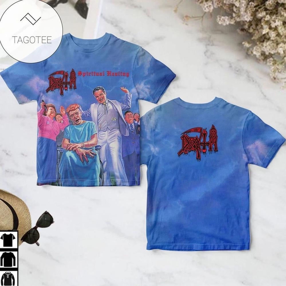 Death Spiritual Healing Album Cover AOP T Shirt Size S-5XL Unisex T-Shirt L