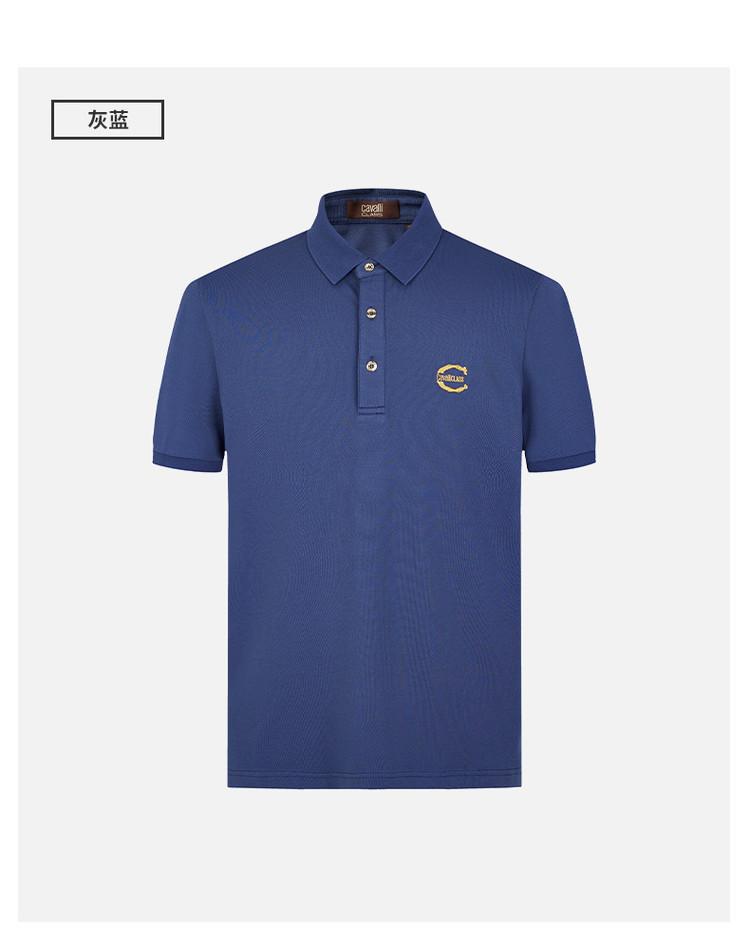 Exquisite Embroidery, Simple and Fashionable. Spring and Summer Short Sleeved Men's Polo Shirt, Solid Color, Casual and Versatile