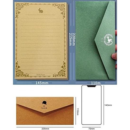 Letter Set Envelopes 10 Colors Paper Craft Antique Style Simple Stylish Foil Stamping Invitations Wedding Congratulatory Letters Greeting Cards Sheets