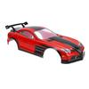 1 10 Scale RC Car Body Shell Universal Remote Control Car Shell Frame and Rear Wing for 26cm Wheelbase Racing Cars Red