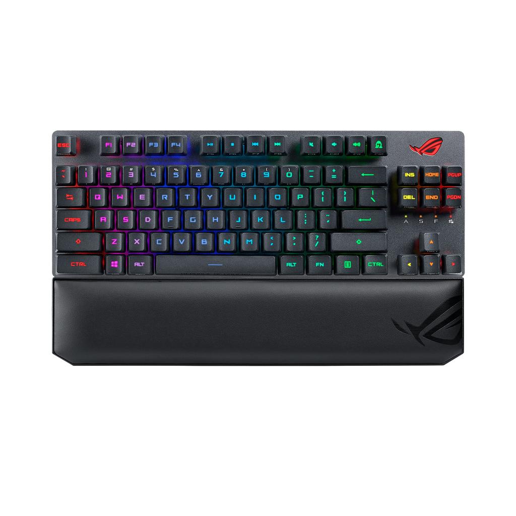 ASUS ROG Strix Scope RX TKL Wireless Deluxe Gaming Keyboard ROG RX Mechanical Magnetic Wrist (Wireless, Switches, 2.4GHz Bluetooth, Rest, FPS)