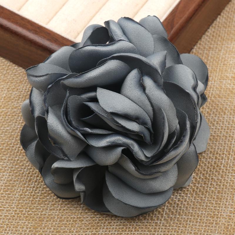 Burn Edge Rose Fabric Flower: 8.5cm Handmade Accessory for DIY Clothing and Jewelry