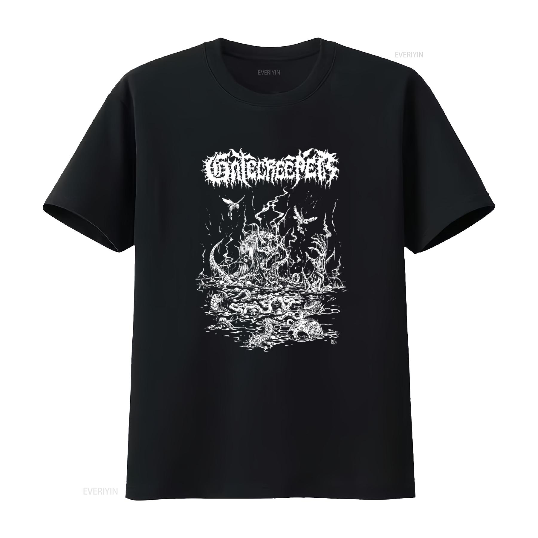 

Mens Gatecreeper Deserted T Shirt XX Large Black Gothic Horror Design for Metal Fans vintage Washed Casual Stretched graphic 4XL