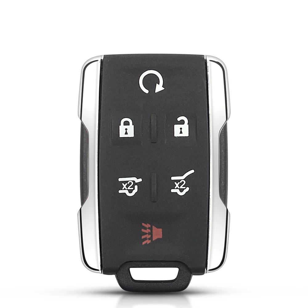 

Чехол для дистанционного ключа автомобиля с 3/4/5/6 кнопками для Chevrolet Silverado 1500 2500 3500 2014 2015 2016 2017 2018 для GMC 2014-2018 6 Buttons серебряный