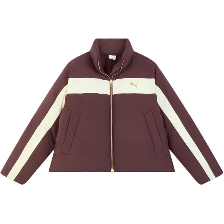 

Puma Теплая Модная Спортивная Куртка Пуховик на Молнии со Стойкой Воротником Женская Верхняя Одежда 634283-96 S