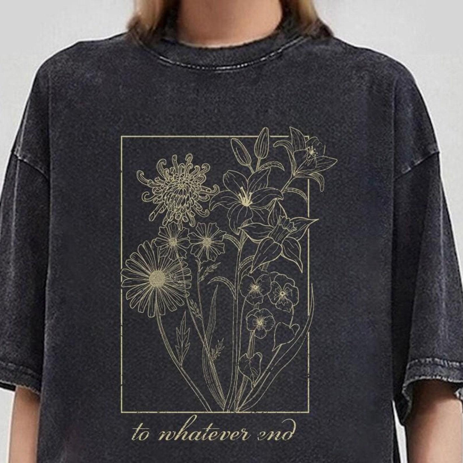 Retro Bookish Comfort Colors Shirt, To Whatever End Shirt, Throne Of Glass Shirt, Throne Of Glass Flower Aelin Quote Shirt, Book Lover Gift L