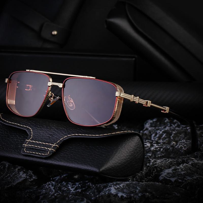 JYL TS Men's Punk - Metal Small-Frame Square Sunglasses WF-5G98