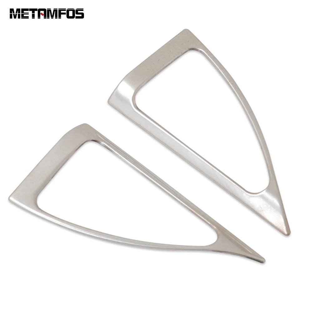 For Kia Rio 4 X-line 2018  Matte Window A Pillar Triangle Cover Trim Audio Speaker Loudspeaker Trim Interior Accessories Stainless Matte