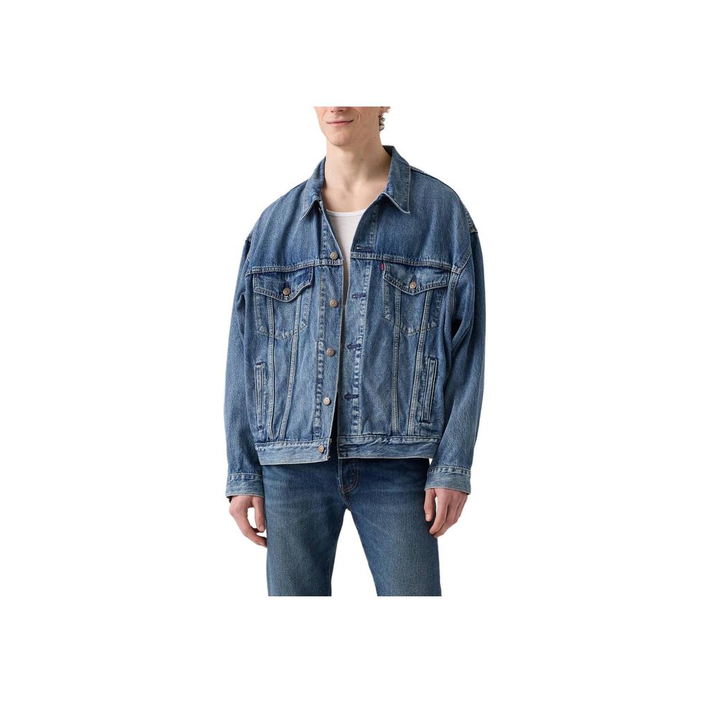 Levis Simple Comfortable Versatile Back Embroidered Long Sleeve Denim Jacket Unisex jackets 002FF-0000
